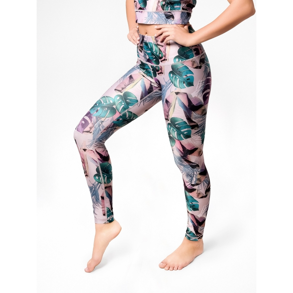 Playground luxury leggings with palm print